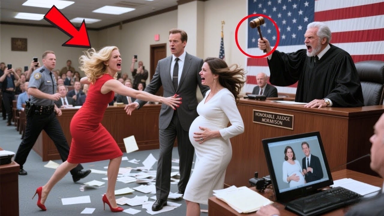 Ela bate na grávida no tribunal — milionário não sabia que o juiz era pai dela