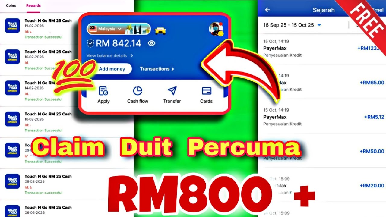Tanpa invite !! Claim RM800 duit percuma dari tng ewallet (2026)
