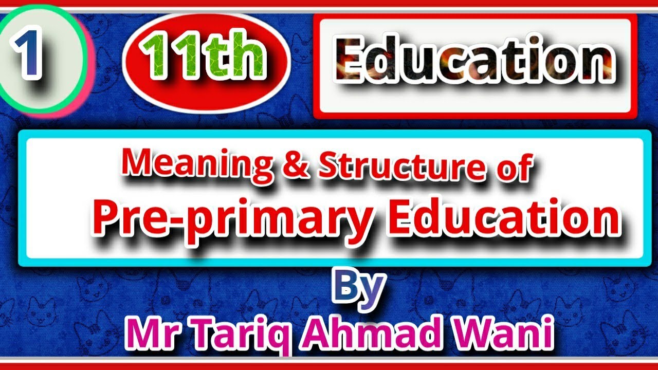 Meaning and structure of pre primary education