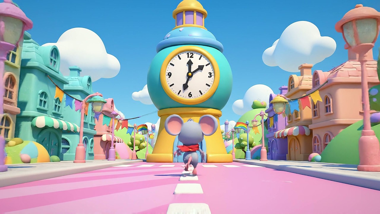 Hickory Dickory Dock Mouse Time Travel Race | Sci-Fi Adventure Kids Song