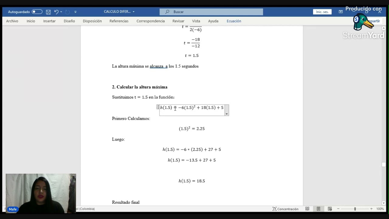 Calculo Diferencial Letra B Ejercicio  5 