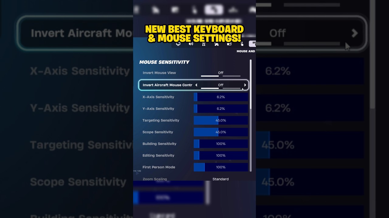 NEW BEST Keyboard & Mouse Settings For Fortnite!