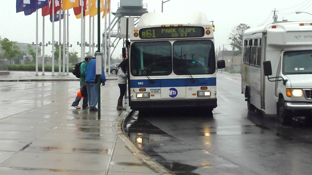 MTA NYCT Bus: 2011 & 2000 New Flyer C40LF B61 Bus #249 & #885 at IKEA Terminal