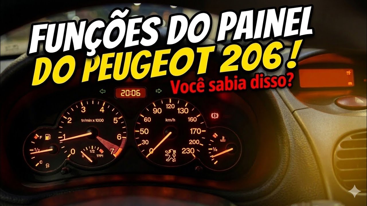 Algumas funções do painel do #peugeot206