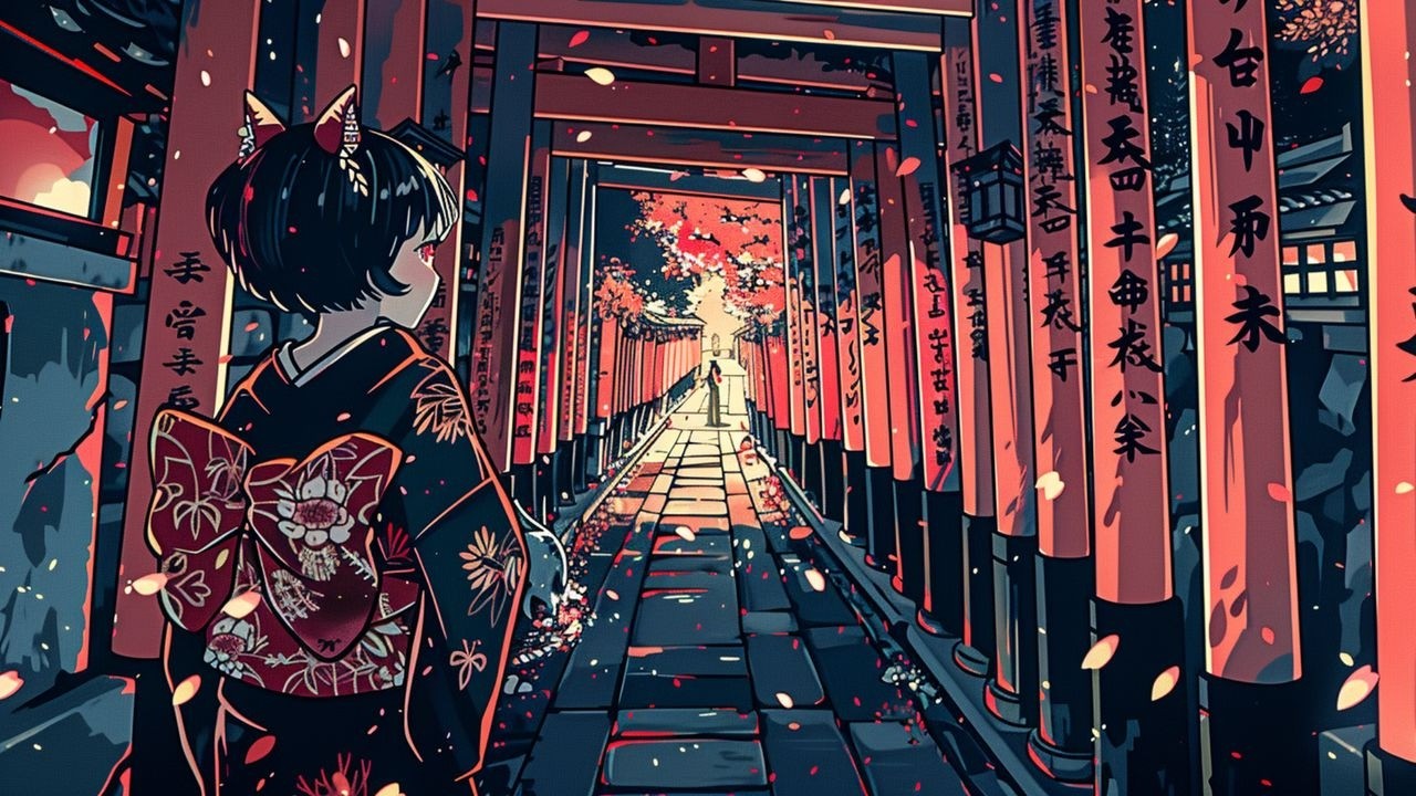 【Japan City Pop LoFI BGM】Kyoto Night Focus – Shamisen & Koto Study Music