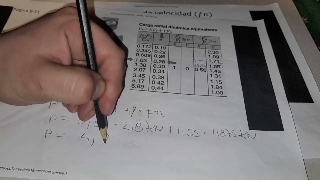 calculo vida nominal de rodamientos de bolas