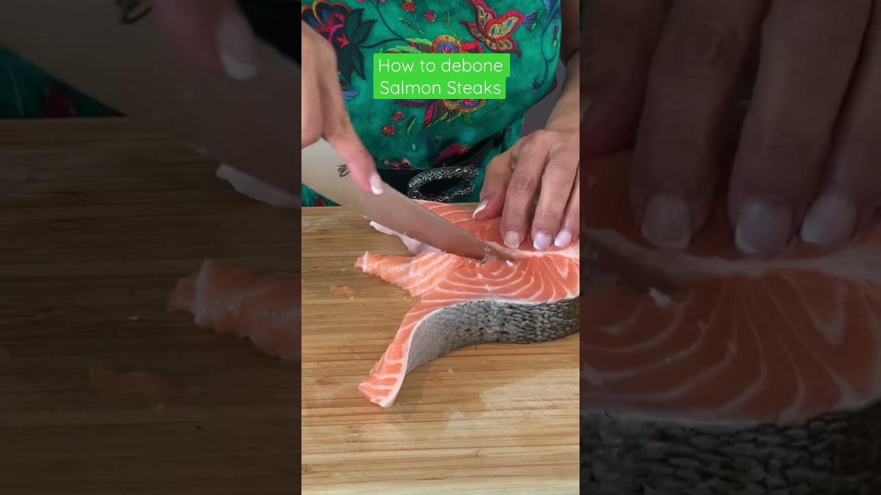 Deboning  salmon steak is easy peasy. Here&rsquo;s how I do it.