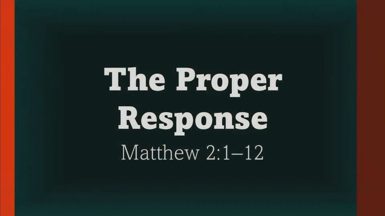The Proper Response - Elder Brian Pusser