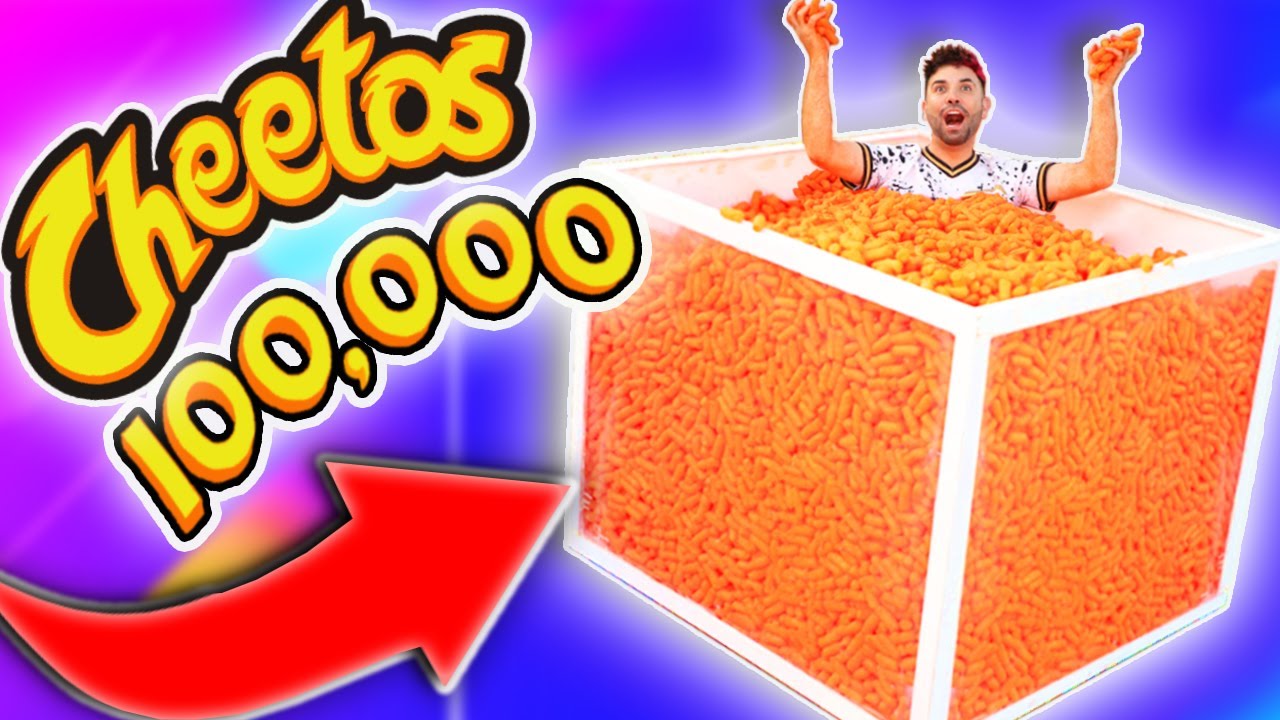 Llenamos con 100mil CHEETOS la Caja transparente