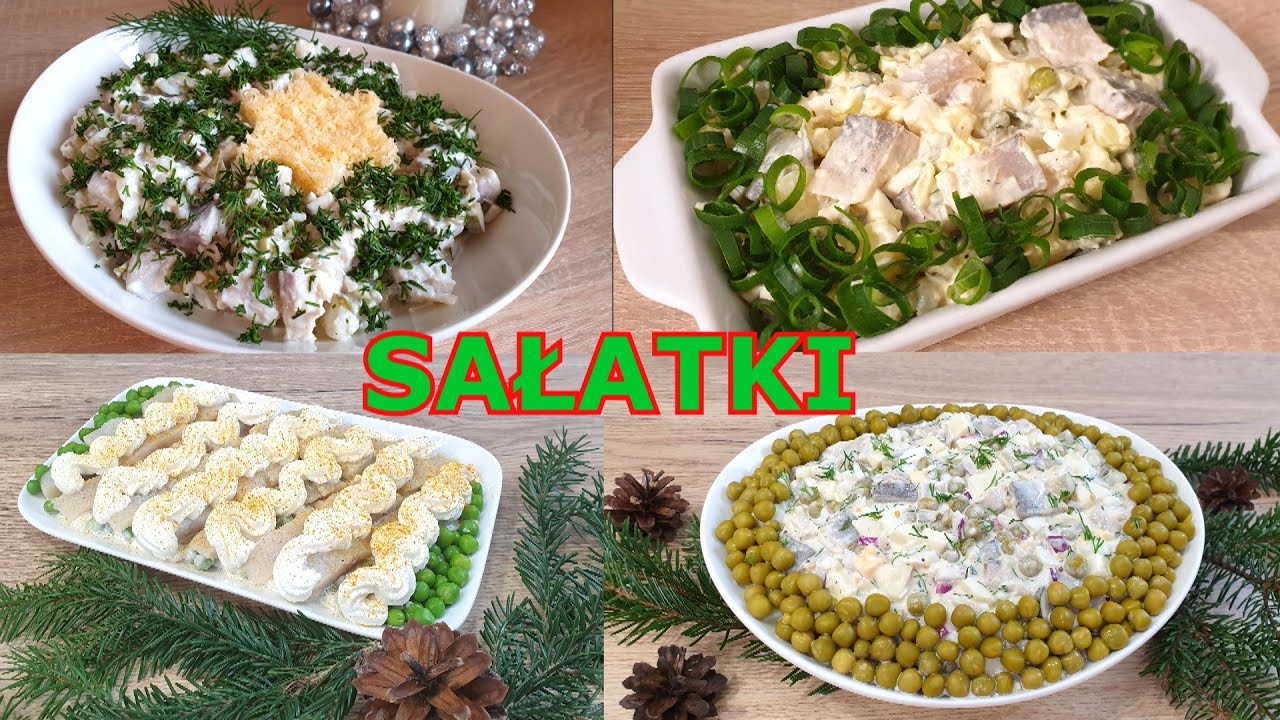 Sałatka śledziowa na 4 sposoby - najlepsze, przepyszne 🎄🎁 na Wigilię, święta lub sylwestra 🎅