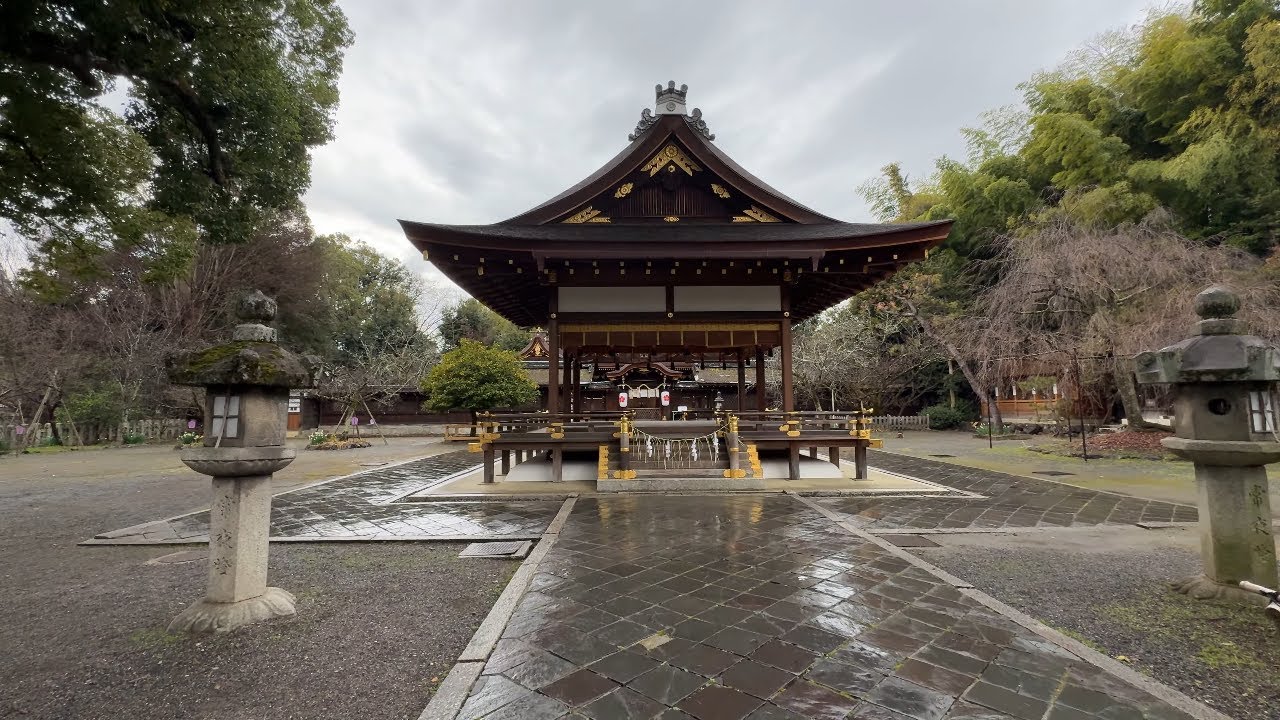 Kyoto 4K - Rainy day walk to Hirano Shrine 平野神社 #hiranojinja #kyotowalk #walkingvideo #平野神社