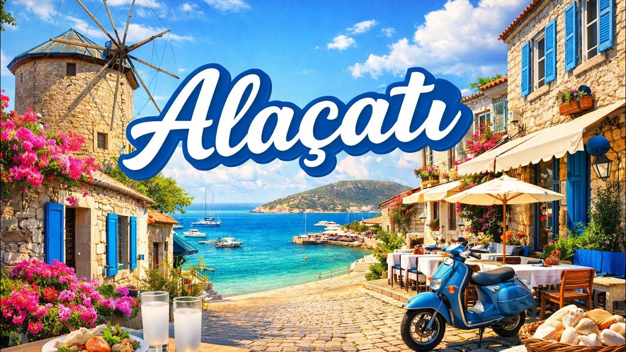 Alaçatı & Ilıca Beach Walking Tour | Scenic Walkthrough in Turkey