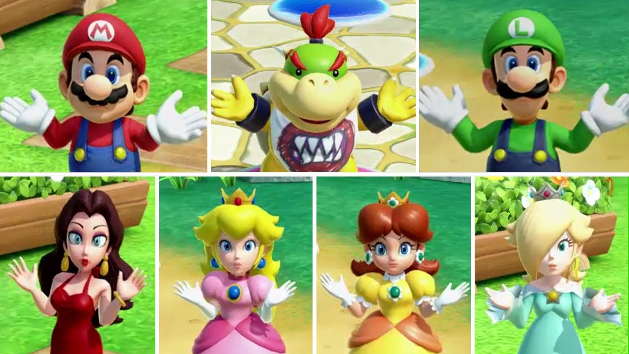 Super Mario Party Jamboree TV - All Character Shrug Animations