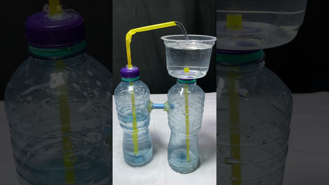 How to make automatic water Fountain Without Electricity | Non stop Water fou&hellip;#scienceexperiment
