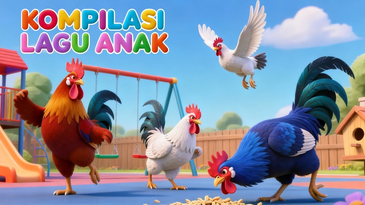 Lagu Anak Ceria Terpopuler | Kukuruyuk – Anak Kucing Meong Meong – Pok Ame Ame Cilukba dan Suka Hati