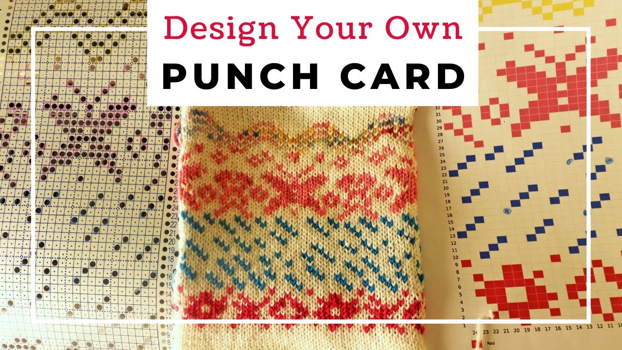 How to design your own Fair Isle punch card for 2-color machine knitting - Brother 881