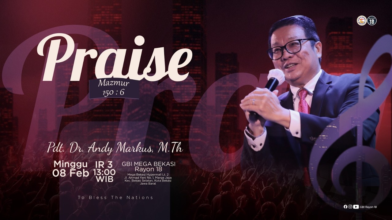 Ibadah Raya Onsite Minggu 8 Februari 2026 Pukul 13.00 | Pdt. Andy Markus M.Th