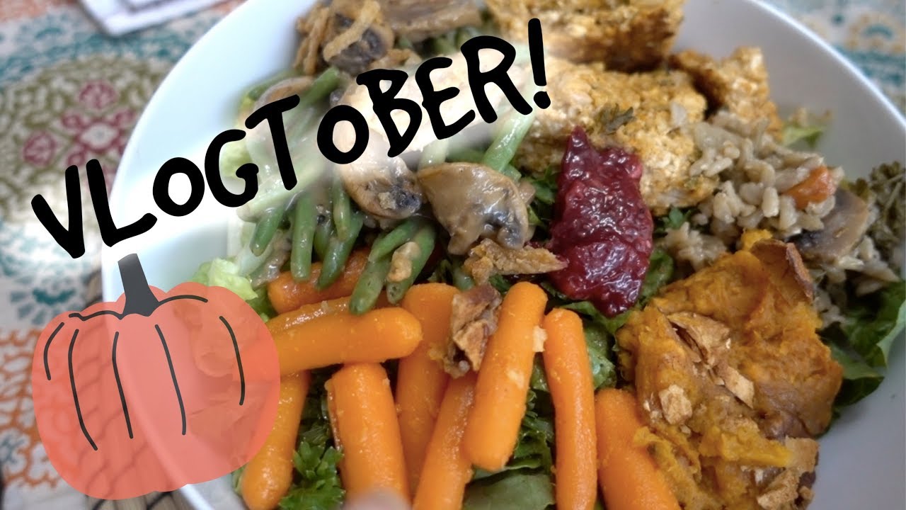 VLOGTOBER DAY 7:  CANADIAN VEGAN THANKSGIVING & SAN MARCOS OUTLET MALL HAUL| DR DRAY