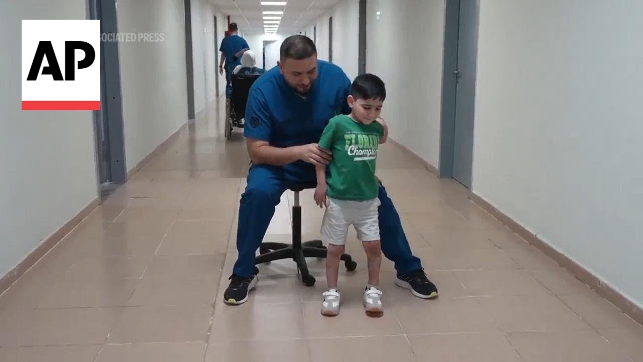 Palestinian children injured in Gaza try to adapt to life in UAE