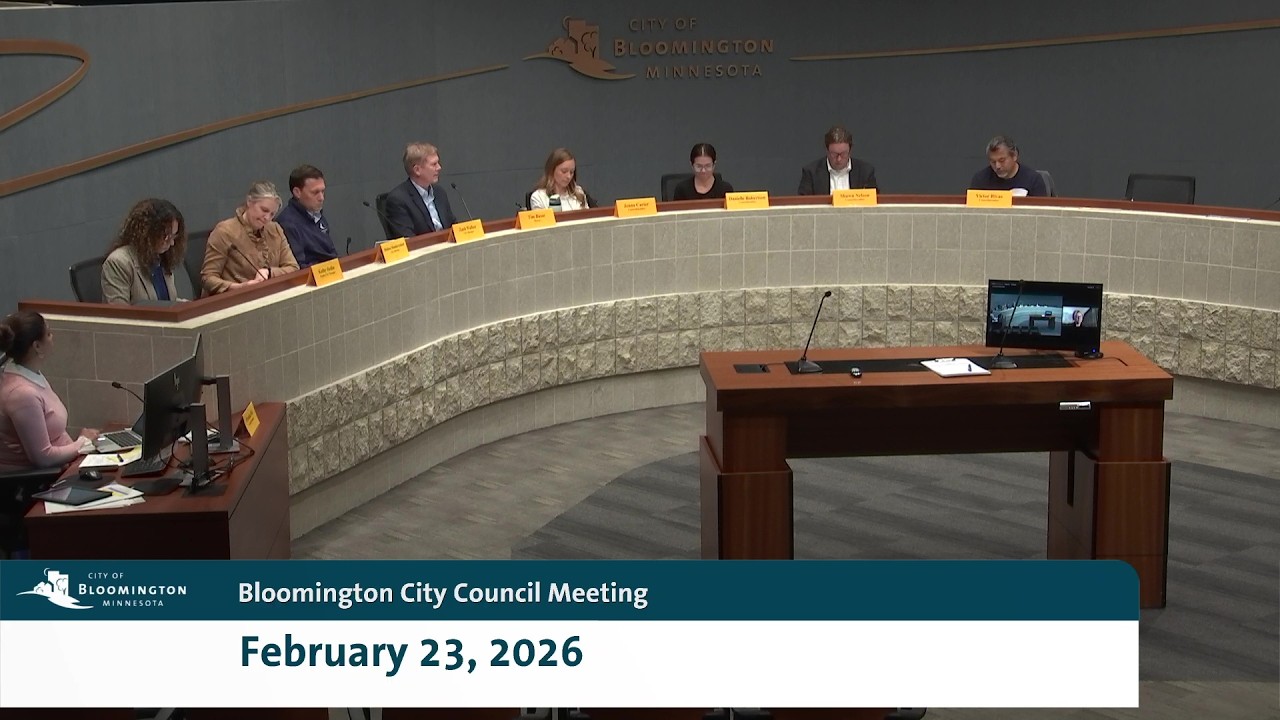 February 23, 2026 Bloomington City Council Meeting
