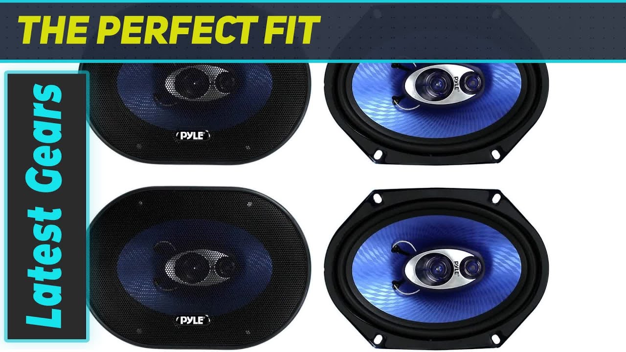 Pyle PL683BL 6x8 720 Watt 3-Way Car Coaxial Audio Speakers Stereo - Blue Unboxing & Sound