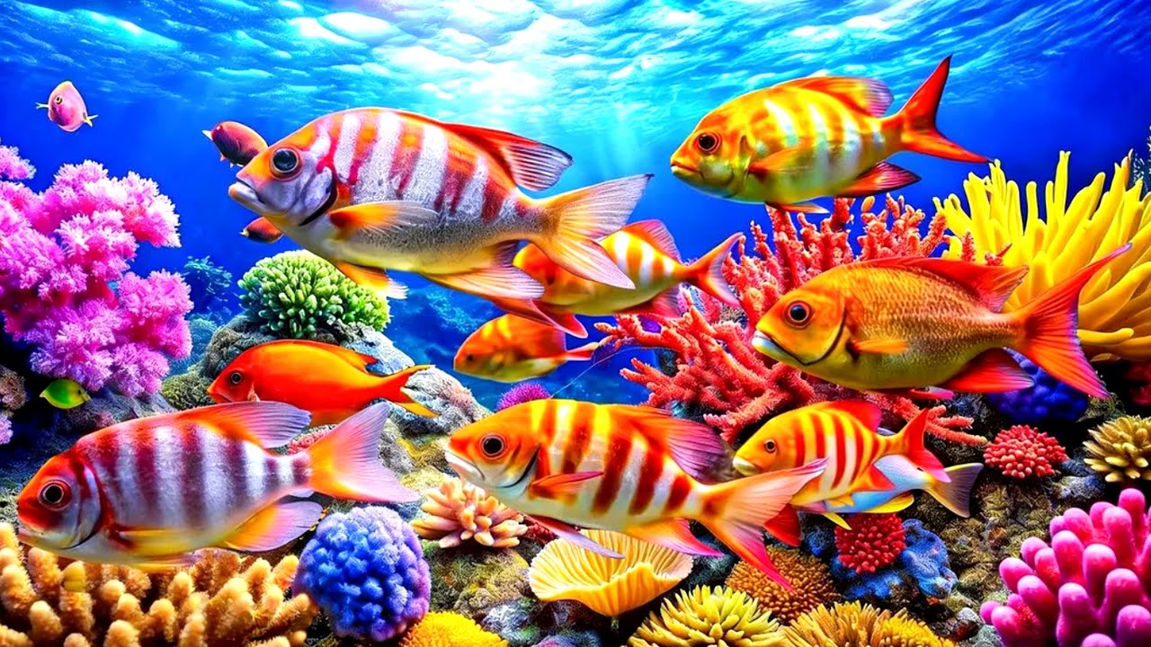 Colorful Coral Reef Fish 🐠 Relaxing Underwater Ambience for Calm, Focus & Stress Relief 🌊