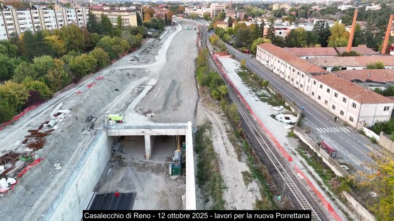 Lo stato del cantiere per la nuova Porrettana a Casalecchio di Reno, 12 ottobre 2025