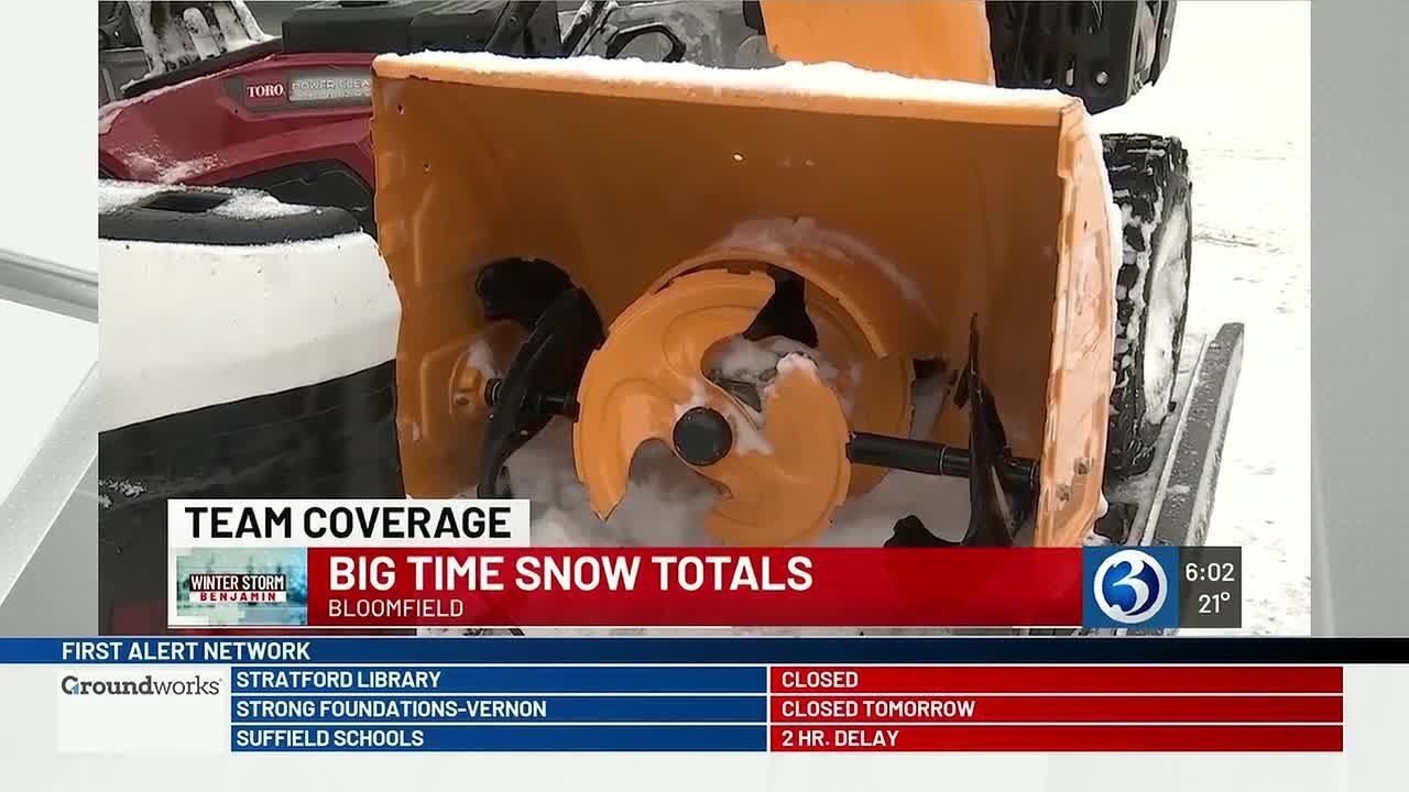 Bloomfield receives 19.3 inches of snow from Winter Storm Benjamin