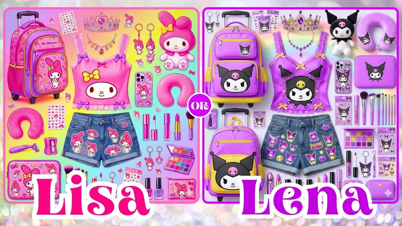 Lisa or Lena 💜🎁❤️ My Melody vs Korumi #lisa #lena #lisaorlena #trending #lisaandlena
