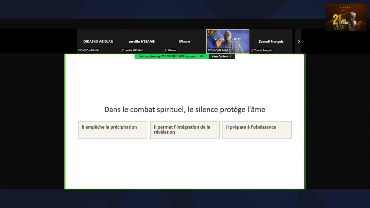 21 JOURS D'ECOUTE DIVINE DE DANIEL...JOUR 14