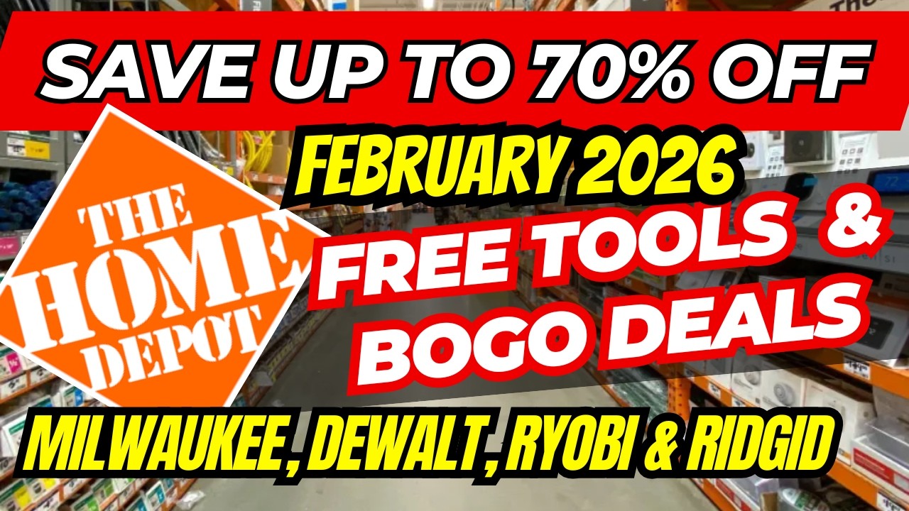 Home Depot February BOGO Sale up to 70% Off on #Ridgid   #Milwaukeetools  #DeWalt  #Ryobi & More