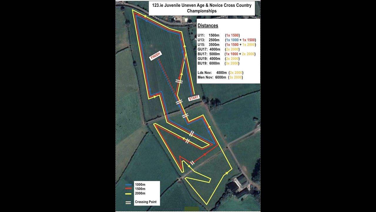 2022 Athletics Ireland National Novice and Juvenile Uneven Age XC Champ Course Conna St Catherine's
