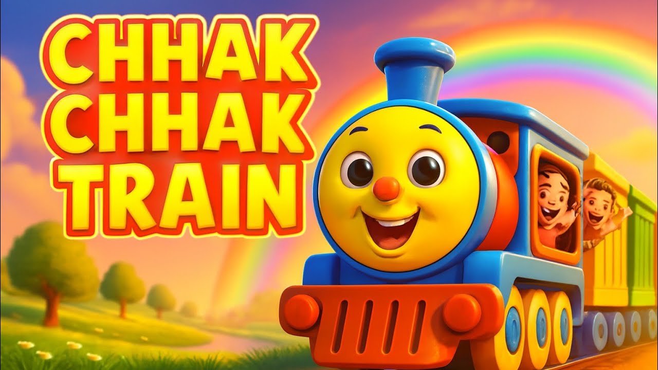 🚂 Chhak Chhak Train | Fun Train Rhyme for Kids | 3D Animated Cartoon