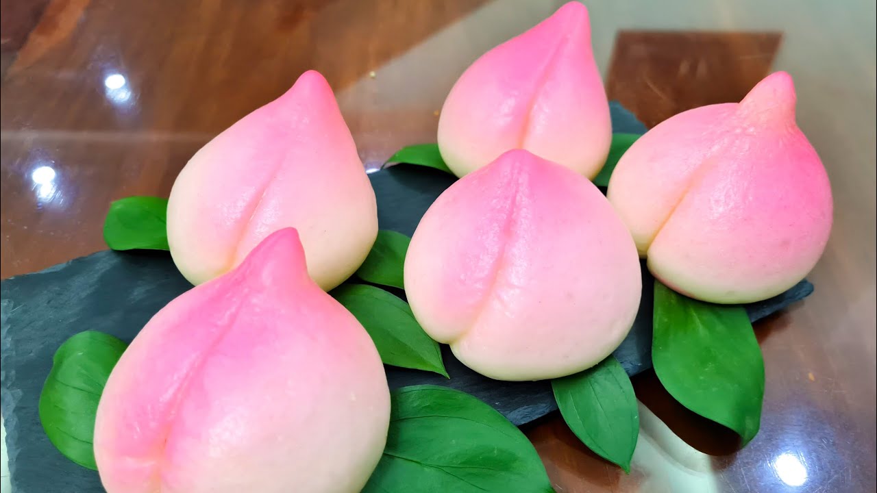 Bánh Bao Trái Đào Tiên - Tạo Hình Như Thật , hấp dẫn ,dễ làm