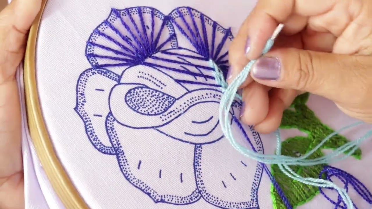 🌹 BORDADO FANTASIA PARA ROSAS PASO A PASO👀 BORDADOS FACILES 469