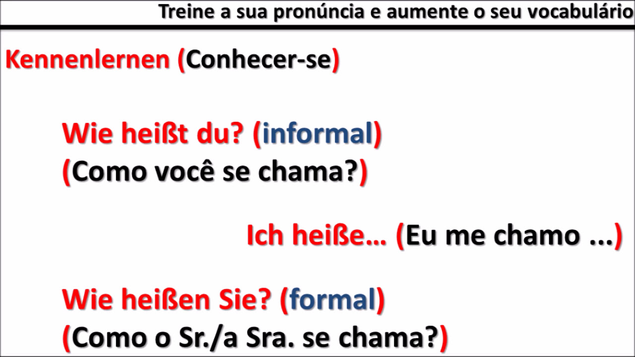 50 frases importantes da língua alemã (50 wichtigsten Standardsätze der deutschen Sprache) - Parte 2
