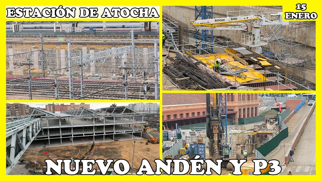 🚧 OBRAS ESTACIÓN ATOCHA: AVANCES EN P3 Y ARMADURA DEL NUEVO ANDÉN | 15 ENERO 2026 🚧