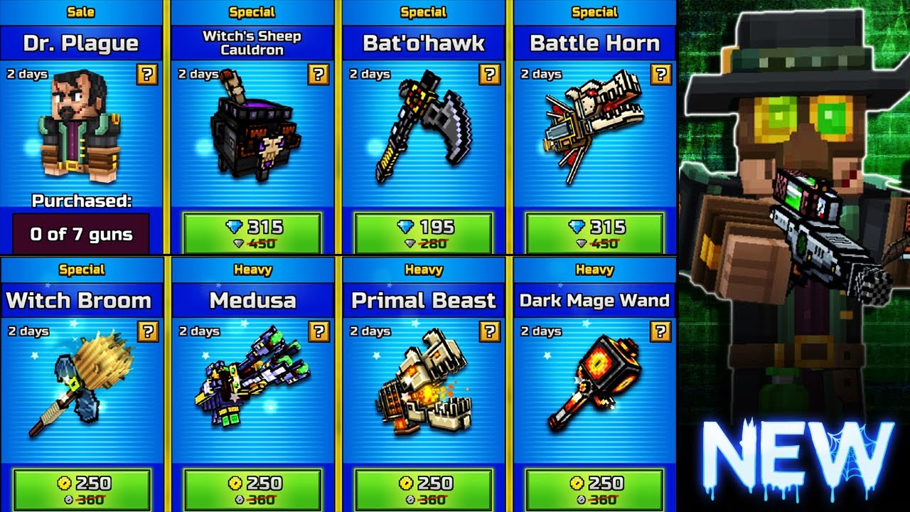 New Trader Van in Pixel Gun 3D Dr. Plague Weapons Damage Test Gameplay