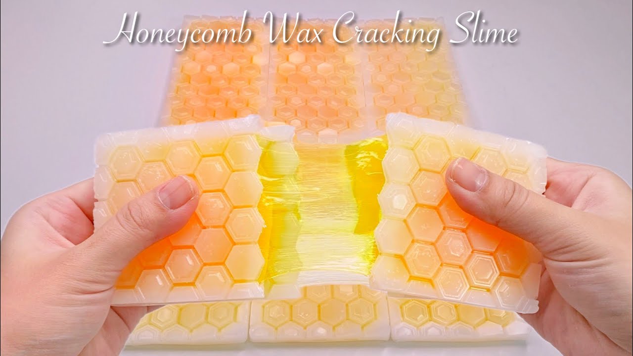【ASMR】🐝蜂の巣バーパキパキスライム🍯【音フェチ】Honeycomb Wax Cracking Slime