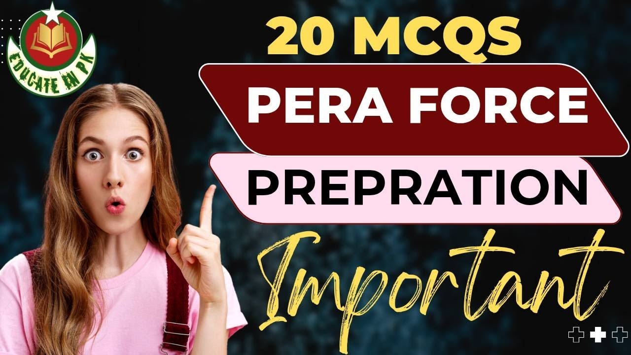 Pera Force Test Questions 2026 | Pera Force Punjab Police