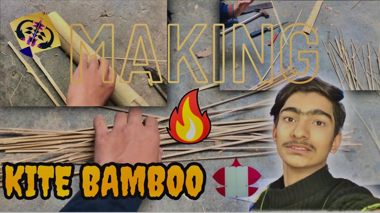 Kite bamboo stick making 💯-10ROZA✨||AyanVlogs||