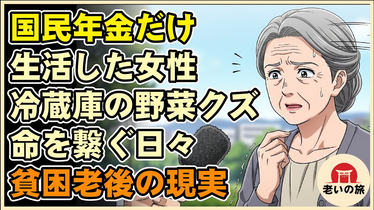 【漫画】国民年金だけで生活しようとした女の絶望。冷蔵庫の野菜クズをかじって命を繋ぐ…貧困老後のリアル【シニアライフ】【60代以上の方へ】