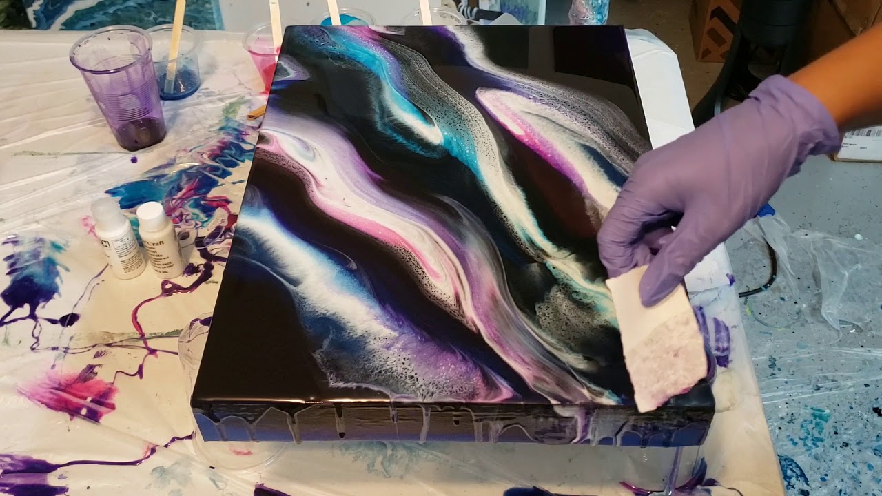 Simple Resin Swipe / Fluid Art / Epoxy Resin Art / Abstract Art