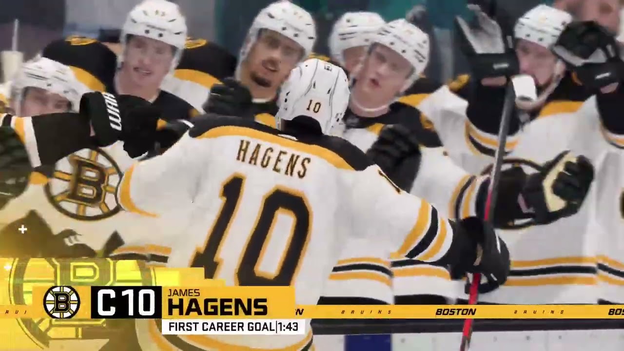 James Hagens gets his first goal as a Boston Bruin! (NHL EA Sports Superstar Sim)