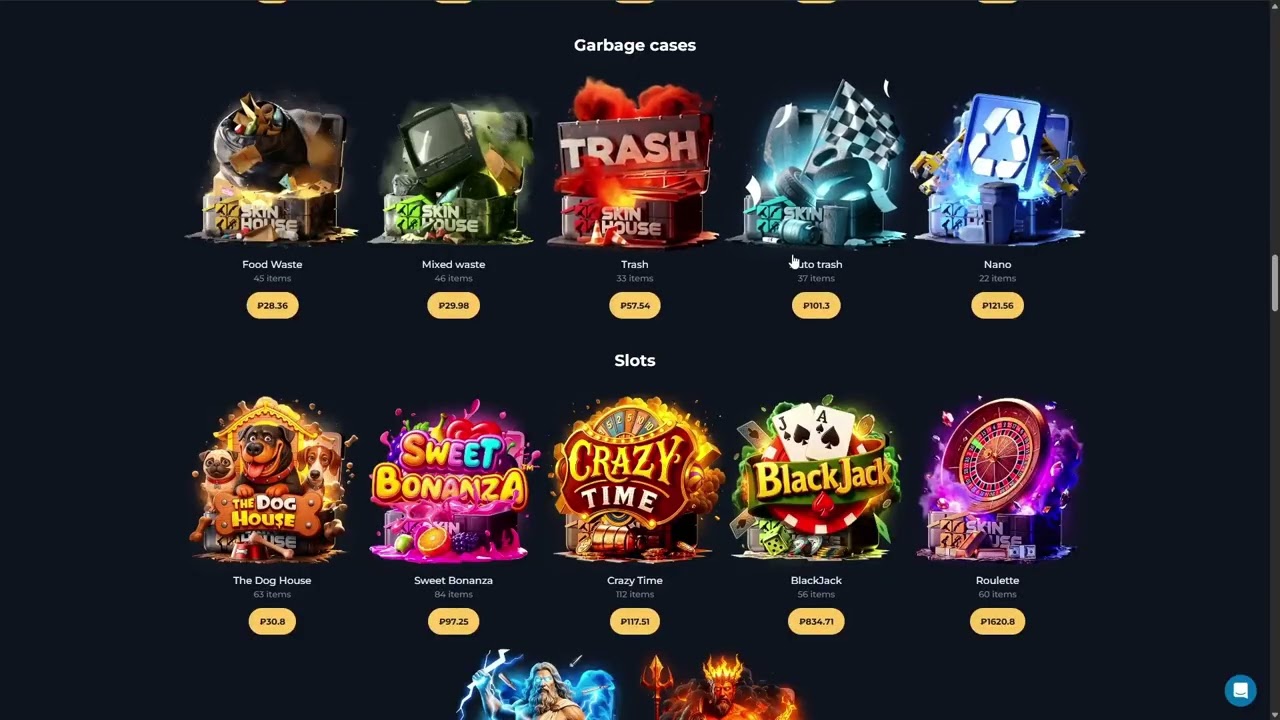 Первый раз крутим на сайте Dino Drop и Skin Hous
