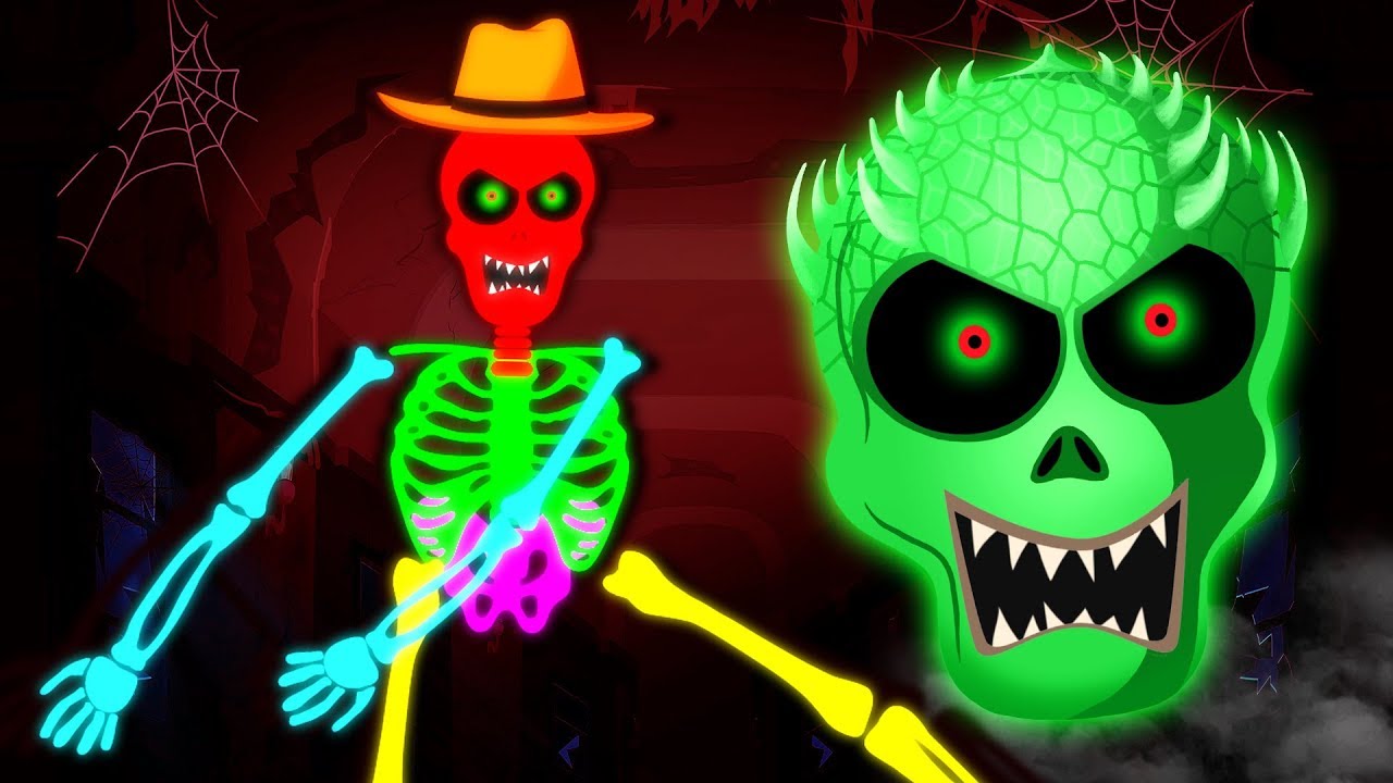Fun Glowing Skeletons Finger Family Rhymes For Kids by Teehee Town