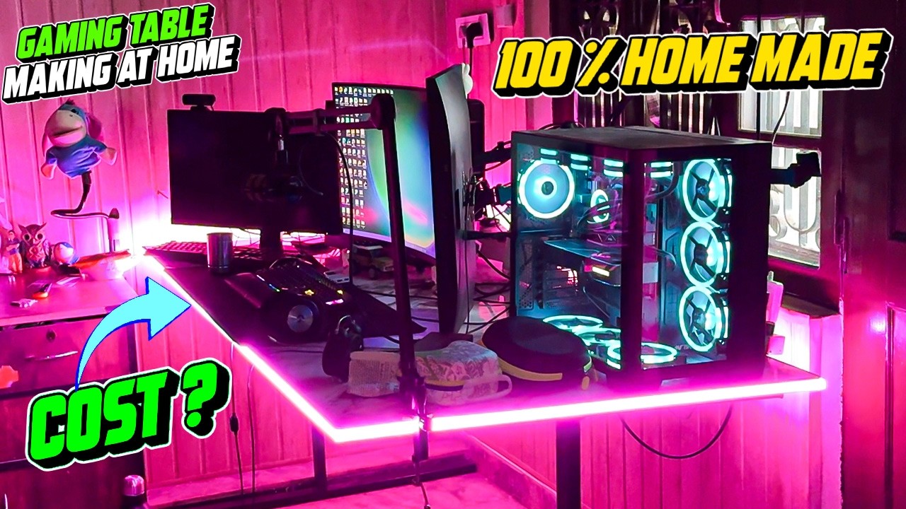 I Built My Own Gaming Table at Home 🛠️ | Full DIY Process Step-by-Step | Budget Gaming Desk Homemade