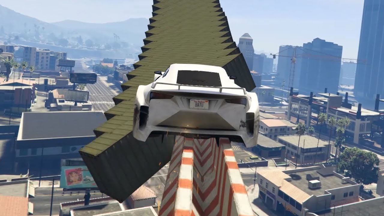 RAY ÜZERİNE ARABA OTURTMAK!! - GTA 5 Online Komik Anlar #134