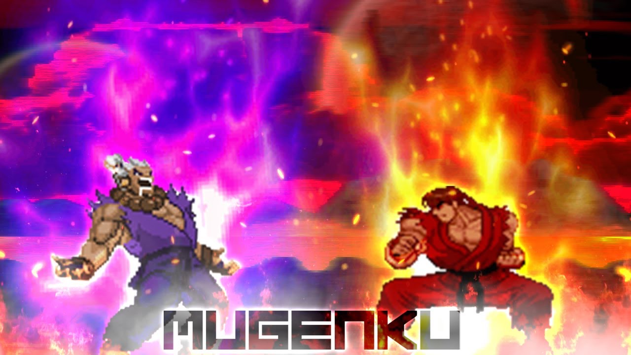 Ogre Akuma vs Mystikblaze Evil Ryu. Street Fighter MUGEN Multiverse