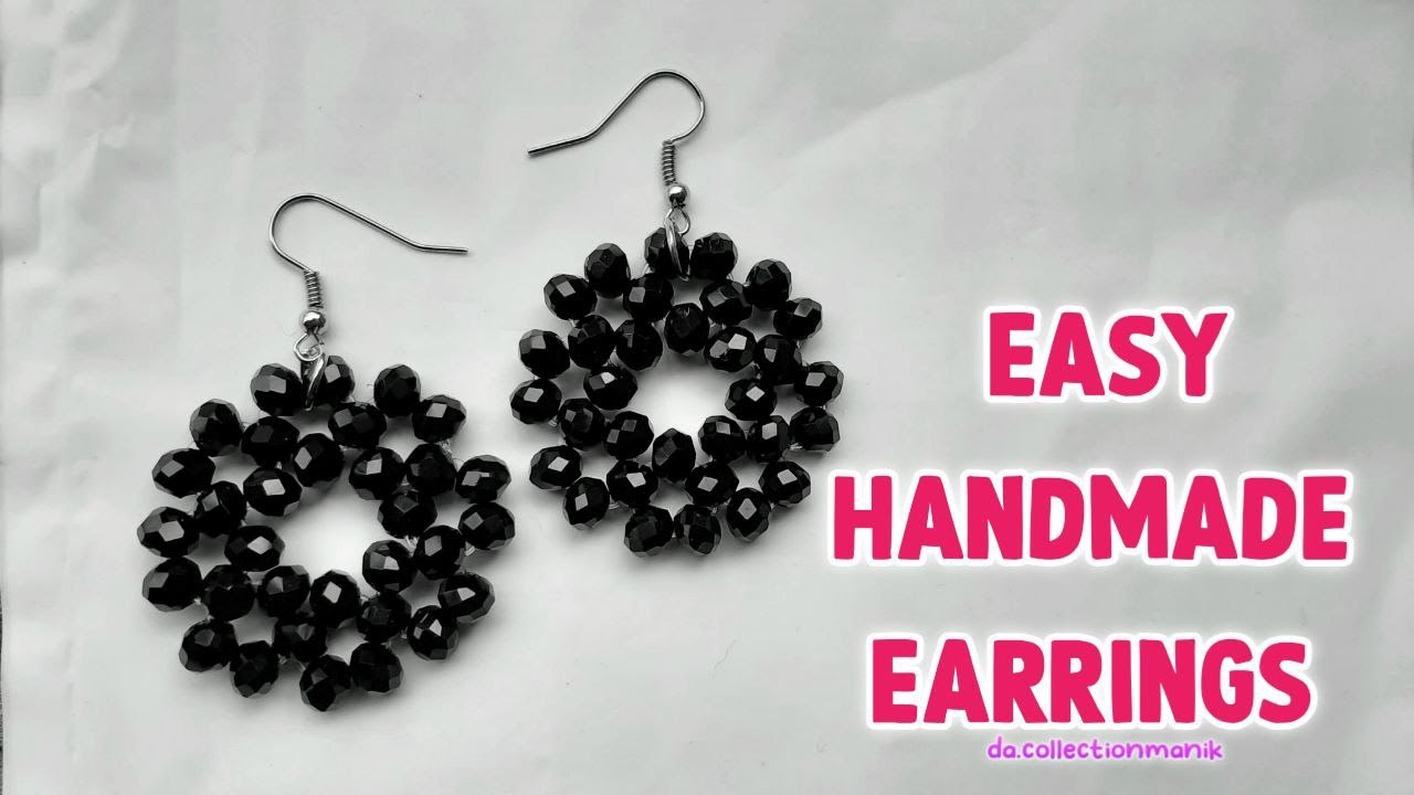 Cara Mudah membuat Anting Dari Manik Manik Type 7// Easy To Make Beaded Earrings - Jewelry Beads